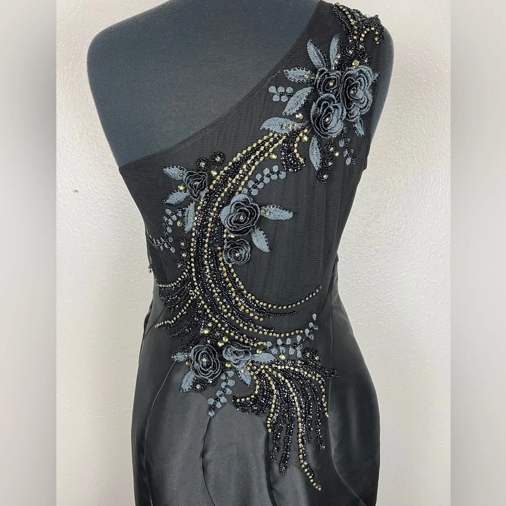Mermaid One Shoulder Evening Gown - Picture 3 of 10